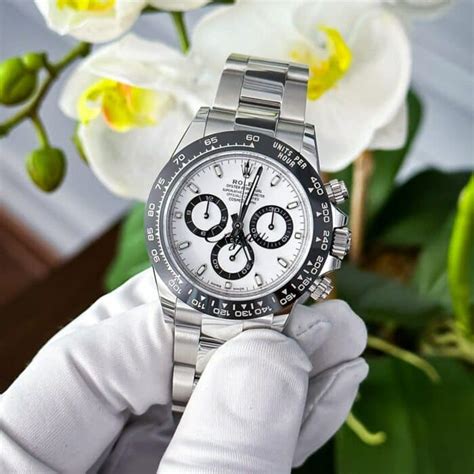 gold rolex cosmograph daytona white watches|rolex panda daytona white gold.